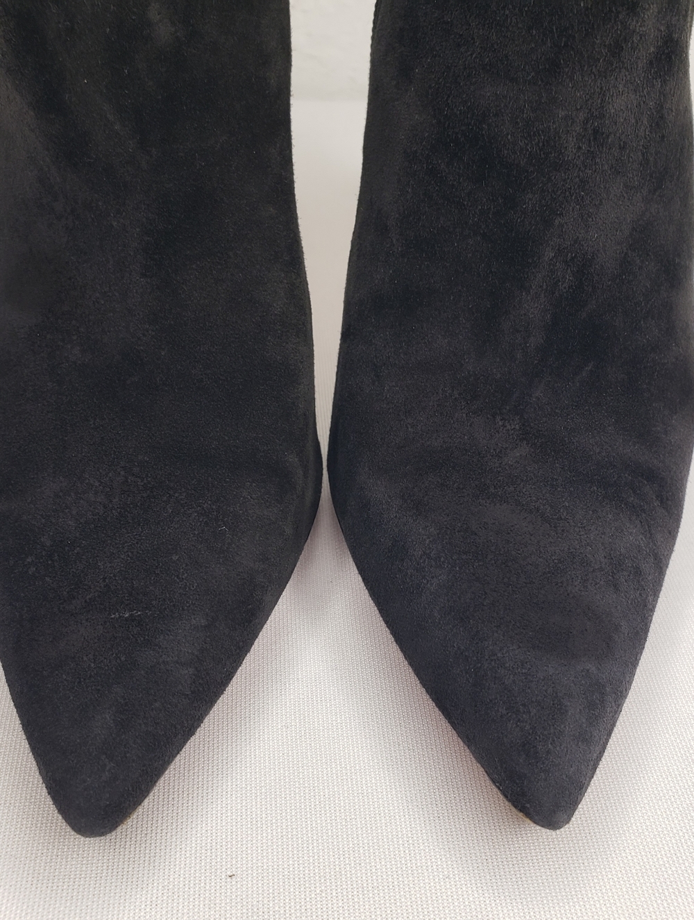 Christian Louboutin Black Suede Pointed Toe Stiletto Ankle Boots - Picture 3 of 16
